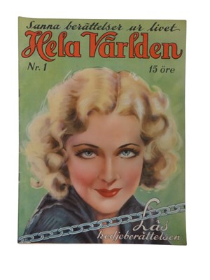Lot 224 - Vintage - Lot van 28 vroege tijdschriften – Hela Världen, Zweden, 1934–1940