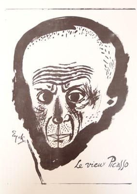 Lot 119 - Charles Eyck (1897-1983) - "Koppen" mapje met 19 0ffsetlitho's 1978 (Gesigneerd)
