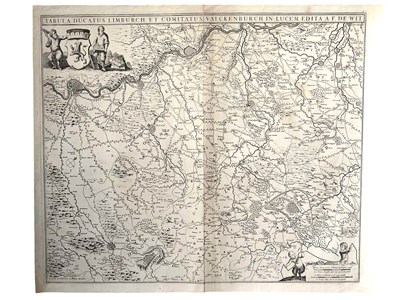 Lot 255 - Cartografie - Tabula Ducatus Limburch et Comitatus Valckenburch in Lucem Edita a F. de Wit ca 1705