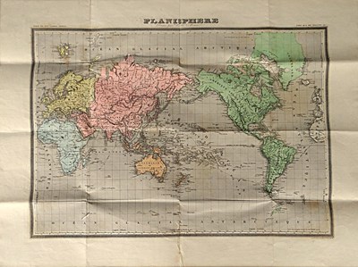 Lot 252 - Cartografie - Planisphère, dressé par C.V. Monin ca 1850