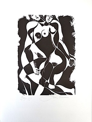 Lot 127 - Joris Minne – De Dienende Kunst (met originele gesigneerde houtsnede) - 1973
