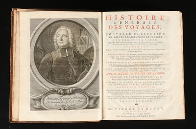 Lot 276 - Antoine Francois Prévost - Histoire générale des Voyages - 25 volumes Nouvelle Edition (1747-1780)