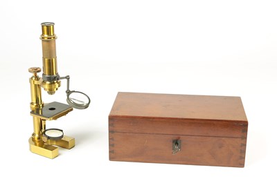 Lot 99 - A French Compound achromatic Monocular Microscope