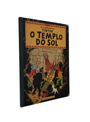 Lot 216 - Strips - TinTim - O Templo do Sol, Hergé. 1e Portugese druk 1961
