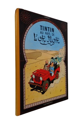 Lot 203 - Strips - Les Aventures de Tintin: Au pays de l’or Noir, Hergé. 1e druk 1950