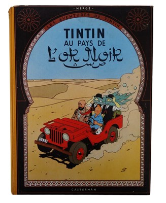 Lot 203 - Strips - Les Aventures de Tintin: Au pays de l’or Noir, Hergé. 1e druk 1950