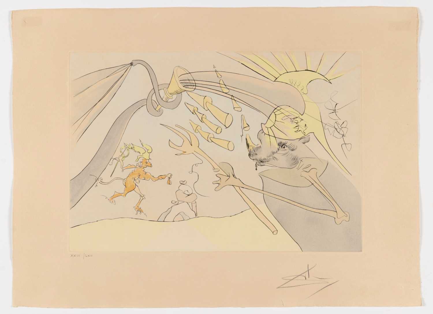 Lot 307 - Salvador Dalí (1904–1989), Bestiaire de La Fontaine Dalinisé. 1974