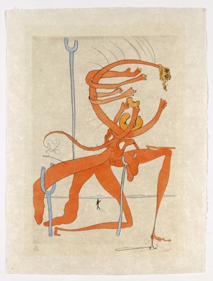 Lot 313 - Salvador Dalí (1904–1989), Visions de Quevedo 6 etsen 1975