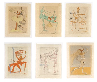 Lot 313 - Salvador Dalí (1904–1989), Visions de Quevedo 6 etsen 1975