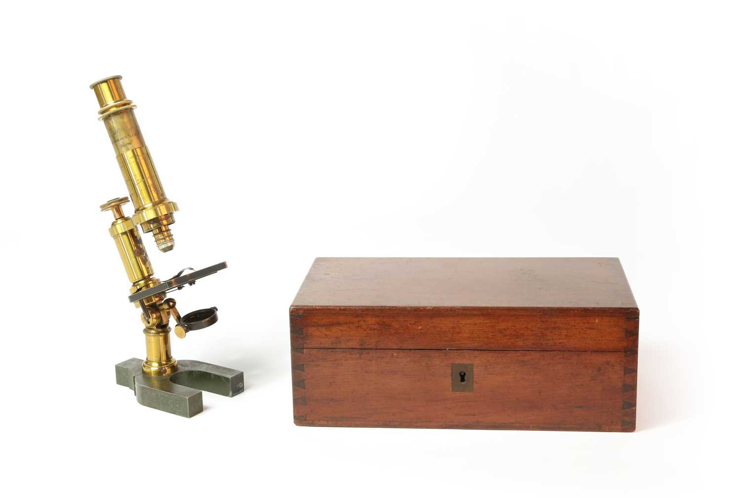 Lot 105 - A French Compound achromatic Monocular Microscope