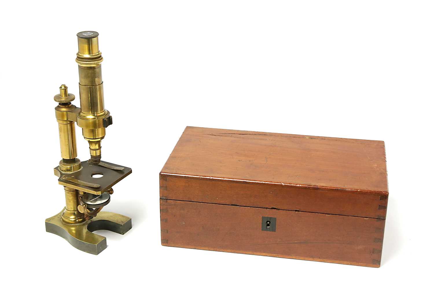 Lot 106 - French Compound Monocular Microscope, by Jean Alfred Nachet (1831-1908).