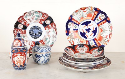 Lot 147 - Koop divers Japans Imari porseleinen borden (6x)