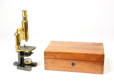 Lot 113 - A Brass Compound microscope, by Carl Zeiss, ca 1880.
