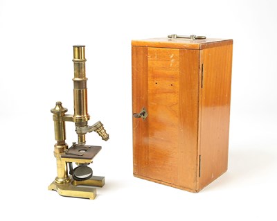 Lot 120 - An Ernst Leitz Brass Monocular Microscope, Dated 1897.