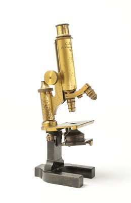 Lot 129 - A Brass Compound Microscope, by Carl Reichert, Ca. 1900.
