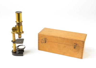 Lot 135 - A Brass Monocular Microscope, Circa 1880.