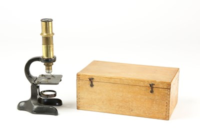 Lot 136 - A Brass Monocular Microscope, circa 1900
