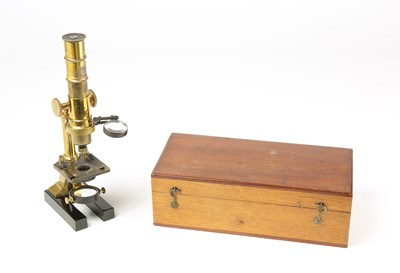 Lot 138 - A Brass Monocular Microscope, circa 1900