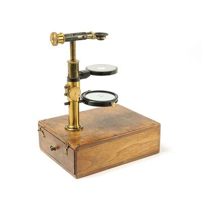 Lot 140 - Dissecting Microscope in Case, Ca 1900