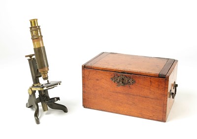 Lot 142 - A Brass Monocular Microscope, circa 1900