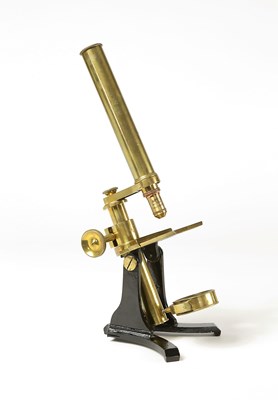 Lot 143 - A Brass Monocular Microscope