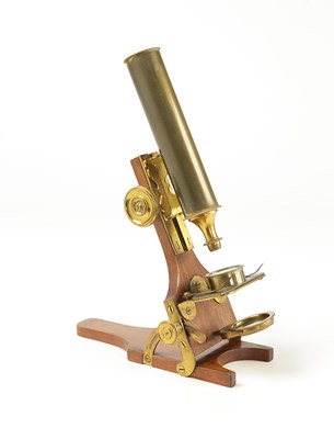 Lot 144 - A Brass Monocular Microscope, Ca 1900