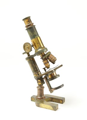 Lot 155 - A Brass Compound Monocular Microscope, Circa 1880.
