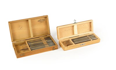 Lot 163 - Two Sets of Disecting Tools, in Wooden Case