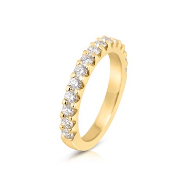 Lot 45 - Gold Half-Eternity Ring with Diamonds