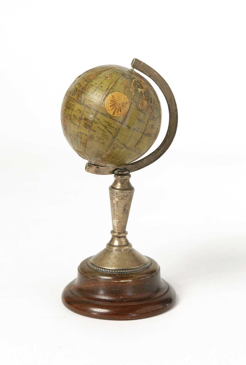 Lot 217 - A Small Globe on Silver Stand, Ca 1900.