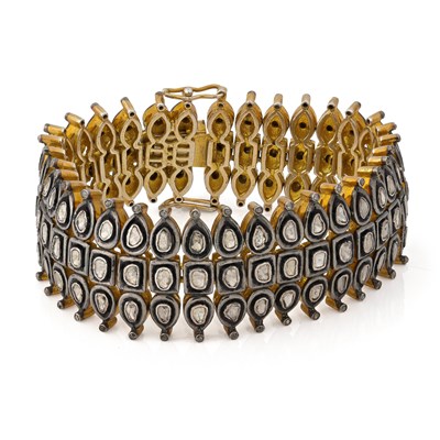 Lot 222 - Gold-Plated Bracelet set with old-cut ‘Polki’ Diamonds