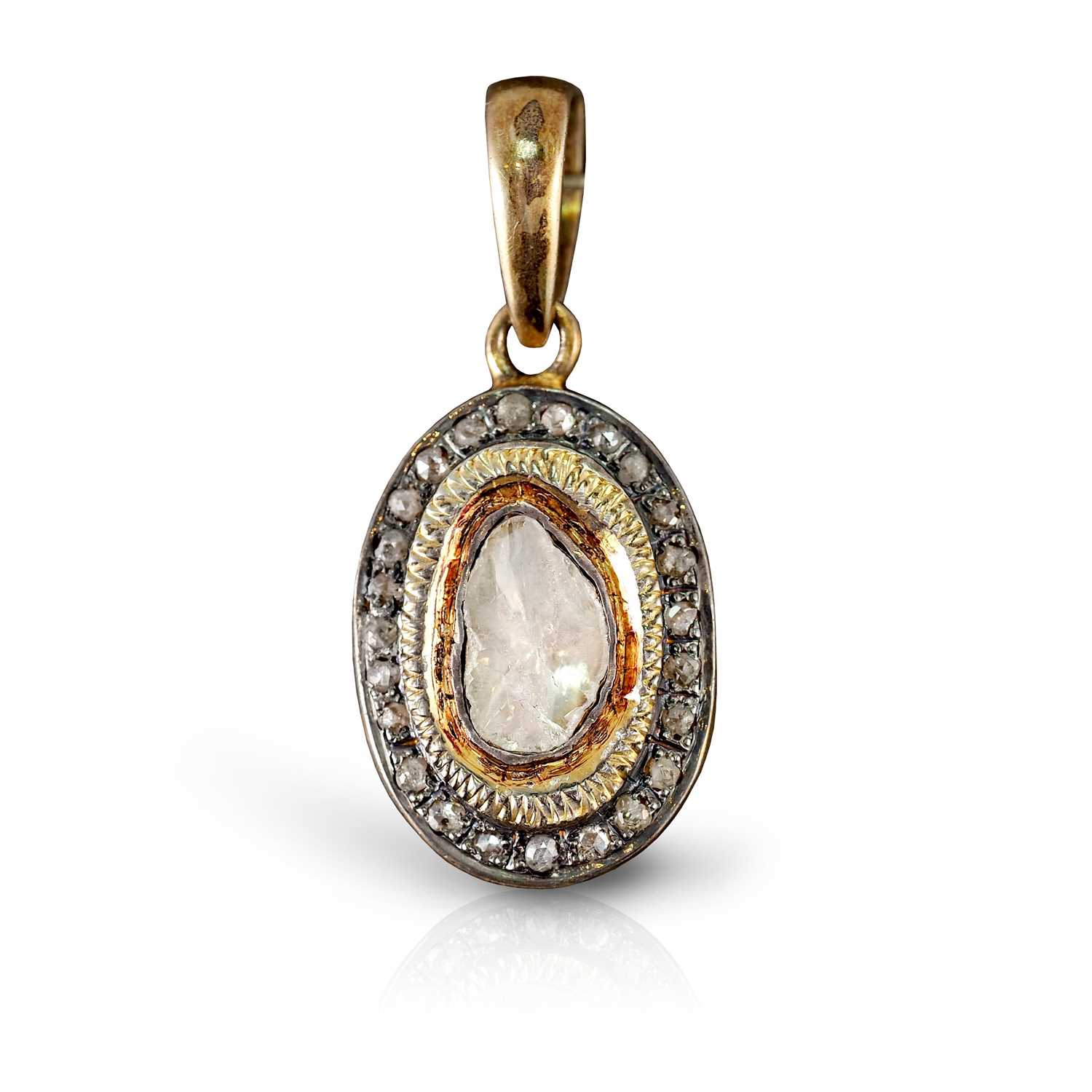 Lot 502 - A Multi-Color Diamond Pendant