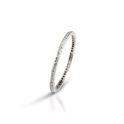 Lot 304 - White Gold Eternity Ring with Single - cut Diamonds