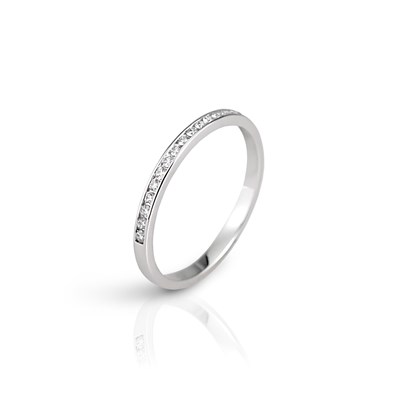 Lot 313 - White Gold Eternity Ring with Diamonds