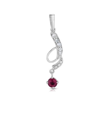 Lot 376 - Gold Pendant with Ruby and Diamonds