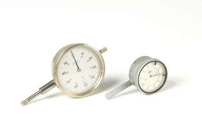 Lot 230 - Two Dial Indicators in Wooden Case, Circa 1950