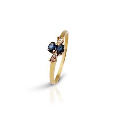 Lot 101 - 18K Gold, Sapphire and Diamond Ring