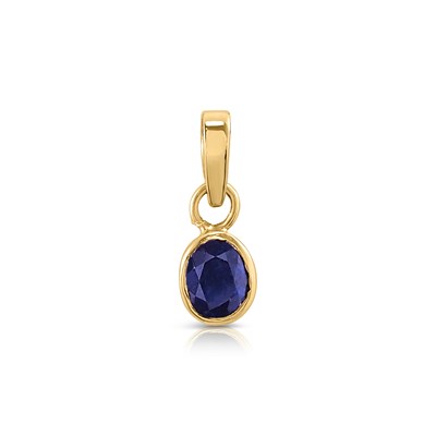 Lot 456 - Gold Pendant set with Sapphire Solitaire