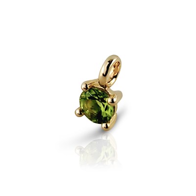 Lot 483 - Gold Pendant set with Green Peridot Solitaire