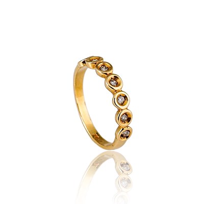 Lot 504 - 18K Gold set with Diamonds Ring