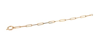 Lot 643 - Gold Angular Paperclip Bracelet