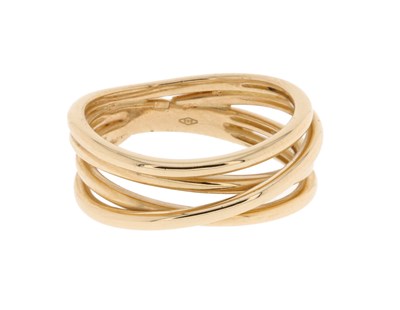 Lot 644 - Gold Crossover Ring