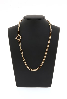 Lot 5 - 14K Gold Angular Paperclip Necklace