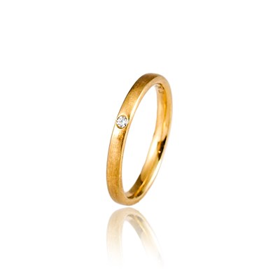 Lot 688 - Gold Ring set with Solitaire Diamond