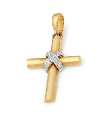 Lot 149 - Three 14K Gold Diamond Cross Pendants