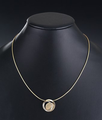 Lot 691 - Gold Pendant on Gold Necklace set with Diamonds