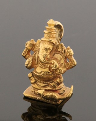 Lot 498 - 22K Gold Pendant Of Hindu God Ganesha