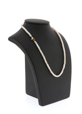 Lot 731 - Cultured Pearl Necklace with Gold Lock.