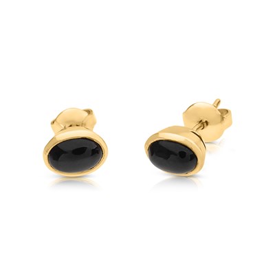 Lot 807 - Pair of Gold Ear Studs set with Diopside