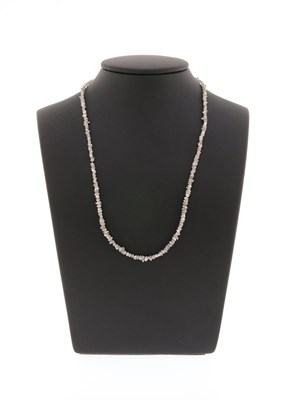 Lot 584 - Diamond Necklace with 14K Gold Lock